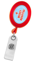 Load image into Gallery viewer, Oval Plastic ID Badge Reel - Retractable Reels