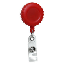 Load image into Gallery viewer, Round Plastic ID Badge Reel, Decorative Edge - Retractable Reels
