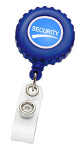 Load image into Gallery viewer, Round Plastic ID Badge Reel, Decorative Edge - Retractable Reels