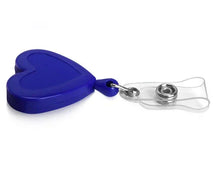 Load image into Gallery viewer, Heart Shaped Plastic Badge Reel - Retractable Reels