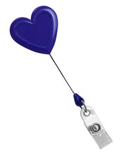 Load image into Gallery viewer, Heart Shaped Plastic Badge Reel - Retractable Reels