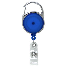 Load image into Gallery viewer, Translucent Round Carabiner Badge Reel - Retractable Reels