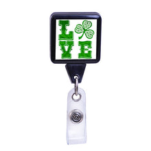 Load image into Gallery viewer, LOVE Irish Series, Square ID Badge Reel - Retractable Reels