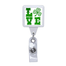 Load image into Gallery viewer, LOVE Irish Series, Square ID Badge Reel - Retractable Reels
