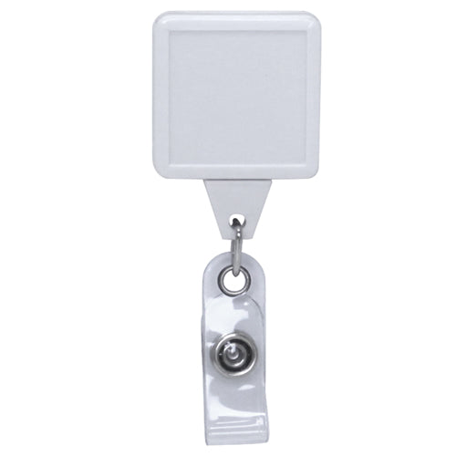ljdeals White Matte Retractable Badge Holder ID Badge Reel Clip On Card  Holders Pack of 10 : : Office Products