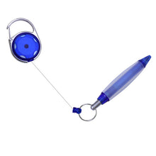 Load image into Gallery viewer, Carabiner Reel with Blue Pen
