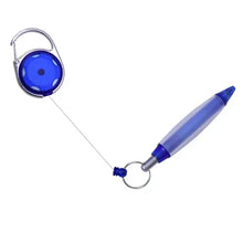 Load image into Gallery viewer, Carabiner Reel with Blue Pen - Retractable Reels