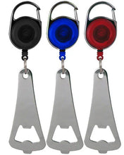Load image into Gallery viewer, Carabiner Bottle Opener Reel, 3 Colors - Retractable Reels