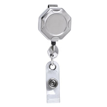 Load image into Gallery viewer, Chrome Octagon ID Retractable Badge Reel
