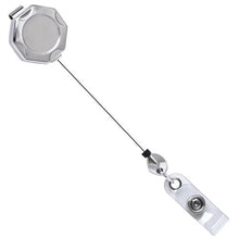 Load image into Gallery viewer, Chrome Octagon ID Retractable Badge Reel - Retractable Reels