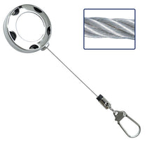 Load image into Gallery viewer, Chrome Metal Badge Reel, Safety Pin Backing and Clasp Holder - Retractable Reels