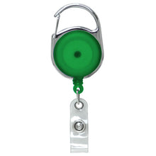 Load image into Gallery viewer, Translucent Round Carabiner Badge Reel - Retractable Reels
