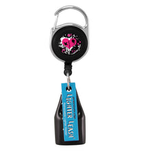 Load image into Gallery viewer, Grunge Hearts Design Lighter Leash - Retractable Reels