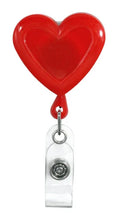 Load image into Gallery viewer, Heart Shaped Plastic Badge Reel - Retractable Reels