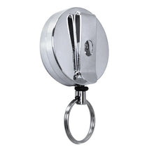 Load image into Gallery viewer, Heavy Duty Chrome Retractable Reel With Belt Clip
