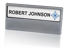 Load image into Gallery viewer, Plastic Window Name Tag with Pin and Plastic Clip Backing - Retractable Reels