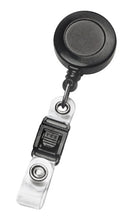 Load image into Gallery viewer, Plastic Badge Reel with pull apart belt clip, black - Retractable Reels