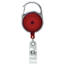 Load image into Gallery viewer, Translucent Round Carabiner Badge Reel - Retractable Reels