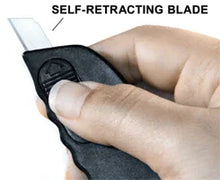 Load image into Gallery viewer, Ski Badge Style Reel With Box Cutter Attachment - Retractable Reels