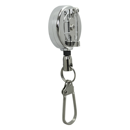 Small Round Metal Reel with Pin Clip and Metal Hook – Retractable Reels