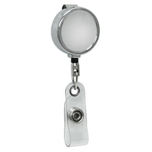 Load image into Gallery viewer, Mini Chrome ID Badge Reel, Belt Clip - Retractable Reels