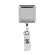 Load image into Gallery viewer, Chrome Square ID Badge Reel - Retractable Reels