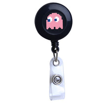 Load image into Gallery viewer, Nom Nom Nom... Retro Game Plastic Badge Reel Set - Retractable Reels