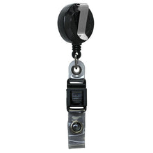 Load image into Gallery viewer, Plastic Badge Reel with pull apart belt clip, black - Retractable Reels
