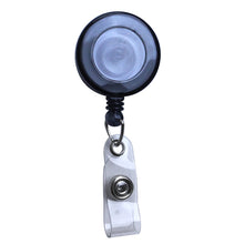 Load image into Gallery viewer, Black Translucent Plastic Badge Reel - Blank
