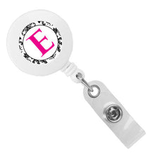 Load image into Gallery viewer, Monogram Letter Retractable ID Badge Reel - Retractable Reels