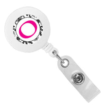 Load image into Gallery viewer, Monogram Letter Retractable ID Badge Reel - Retractable Reels