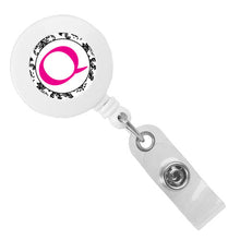 Load image into Gallery viewer, Monogram Letter Retractable ID Badge Reel - Retractable Reels