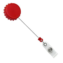 Load image into Gallery viewer, Plastic Bottle Cap Style ID Badge Reel - Retractable Reels