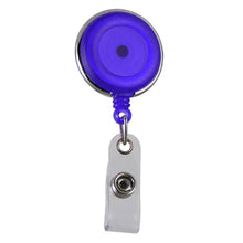 Load image into Gallery viewer, Translucent Plastic Badge Reel, Chrome Edge - Retractable Reels