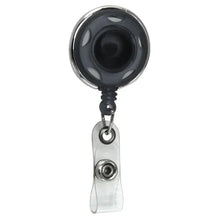 Load image into Gallery viewer, Translucent Plastic ID Badge Reel, Chrome finish, Accent holes - Retractable Reels