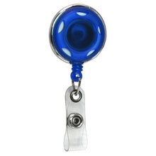 Load image into Gallery viewer, Translucent Plastic ID Badge Reel, Chrome finish, Accent holes
