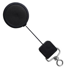 Load image into Gallery viewer, Heavy-Duty Retractable Reel, Black/Chrome and Metal Loop - Retractable Reels