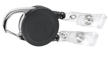 Load image into Gallery viewer, Carabiner ID Badge Reel with Double Strap Clips - Retractable Reels