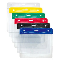 Load image into Gallery viewer, Universal Clear Plastic ID Badge Holder - Retractable Reels