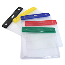 Load image into Gallery viewer, Universal Clear Plastic ID Badge Holder - Retractable Reels