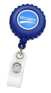Round Plastic ID Badge Reel, Decorative Edge