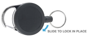 Large Slide-Lock Carabiner Reel, black