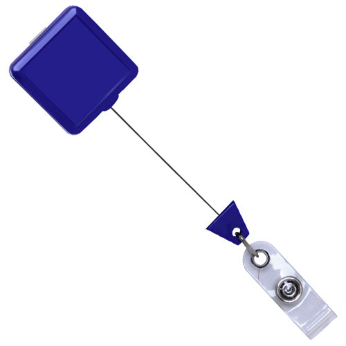Square Plastic Badge Reel, 4 colors pack – Retractable Reels