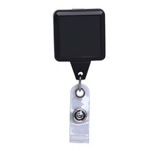 Load image into Gallery viewer, Lady Bug Polka Dot, Black Square ID Badge Reel
