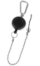 Load image into Gallery viewer, Quick Clip Carabiner Reel with 6 inch ball chain
