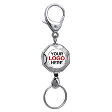 Load image into Gallery viewer, Chrome Octagon ID Retractable Badge Reel - Customizable
