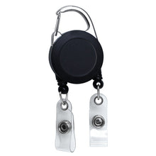 Load image into Gallery viewer, Carabiner ID Badge Reel with Double Strap Clips

