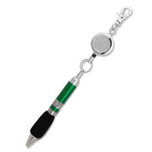 Load image into Gallery viewer, Chrome Retractable Reel Ballpoint Pen - Green

