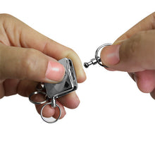 Load image into Gallery viewer, Metal Square 4 Rings Detachable Keychain
