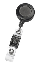 Load image into Gallery viewer, Plastic Badge Reel with pull apart belt clip, black
